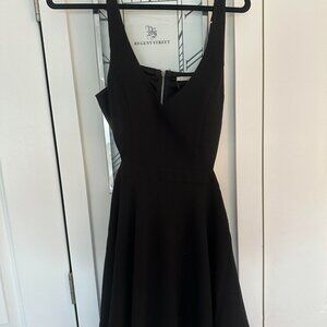 Black Short Dress with Open Back